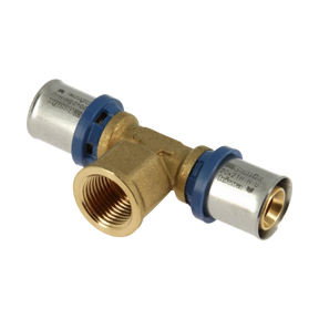 BONFIX T-koppeling alu-pers 20x1/2x20 mm met binnendraad en multi-profiel huls.