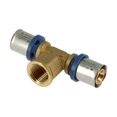 BONFIX T-koppeling alu-pers 20x1/2x20 mm met binnendraad en multi-profiel huls.