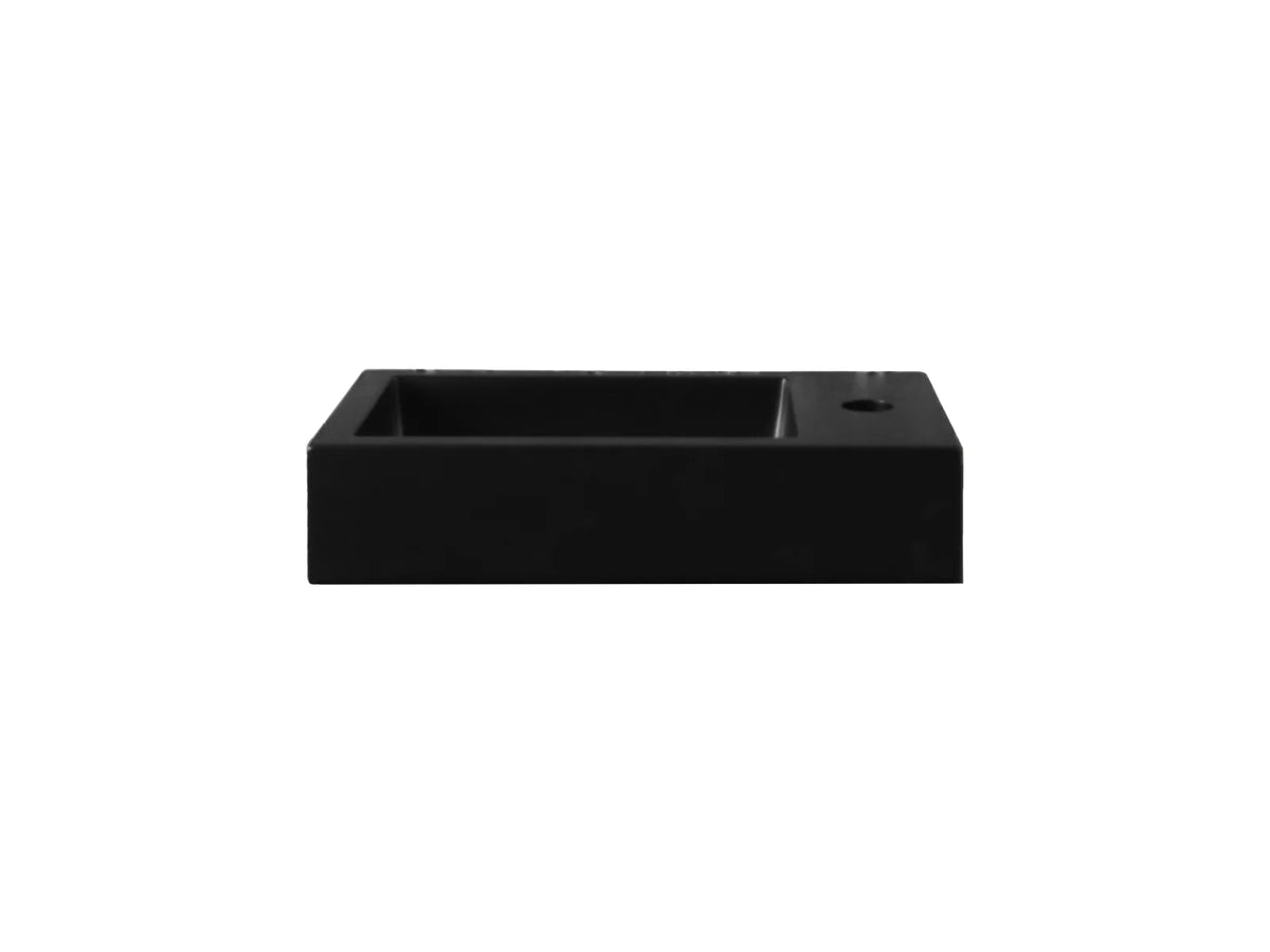 ALONI Fontein 40 x 22,5 cm Kunstmarmer Kraangat Links of Rechts Glanzend Wit, Mat Wit of Mat Zwart - foto 2