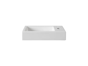 ALONI Fontein 40 x 22,5 cm Kunstmarmer Kraangat Links of Rechts Glanzend Wit, Mat Wit of Mat Zwart