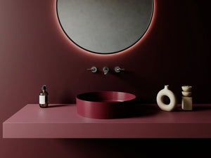 Creavit Loop Opbouw Waskom Rond 45 cm Keramiek Mat Wit, Zwart, Grijs of Berry - foto 6