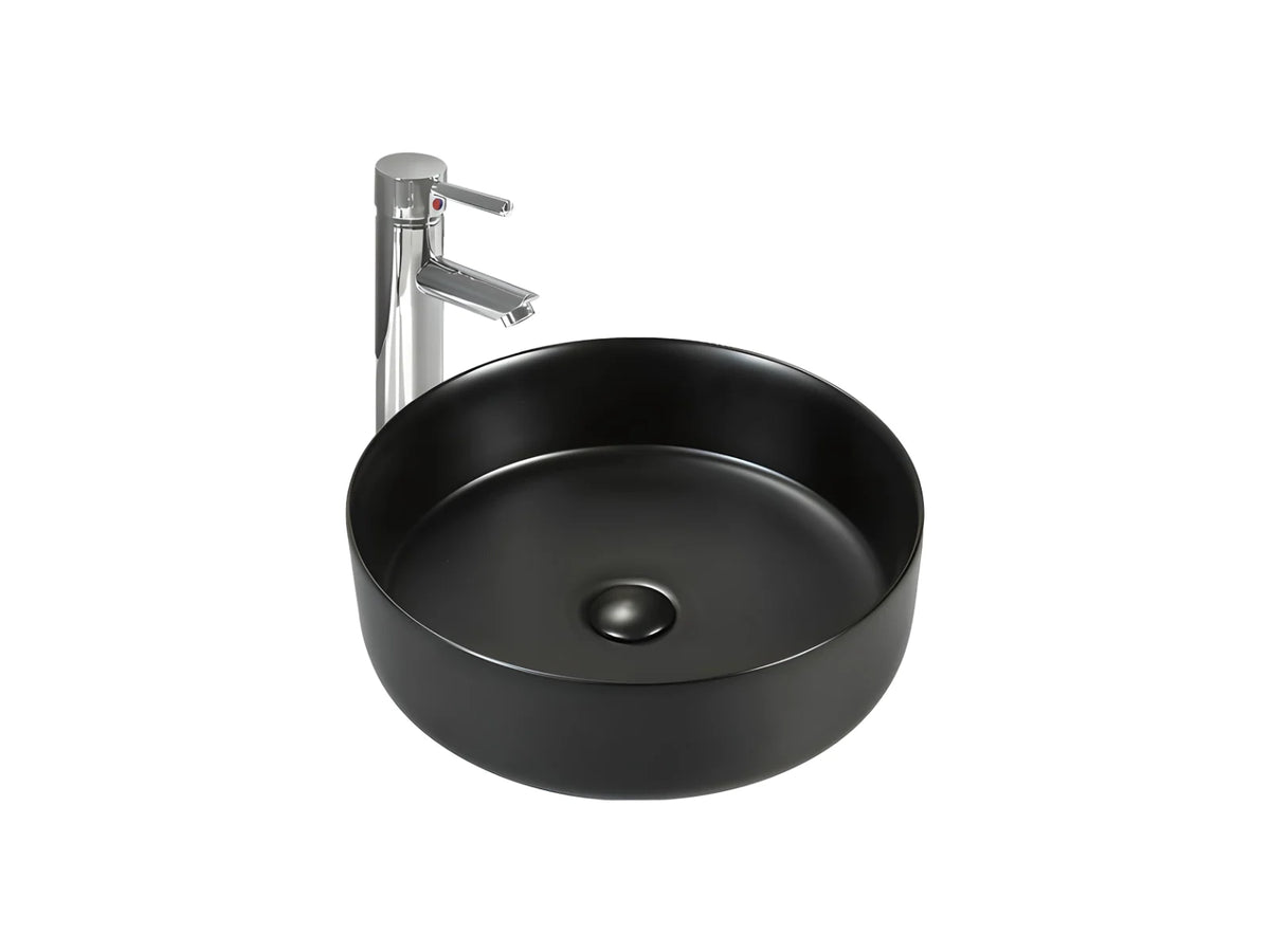 ALONI Fira Opbouw Waskom Rond 36 cm Keramiek Inclusief Click Waste 3 Kleuren - foto 3