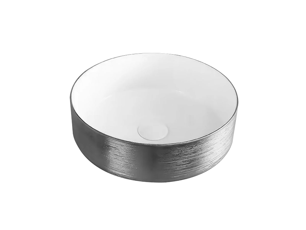 ALONI Turo Opbouw Waskom met Reliëf 36 cm Keramiek Goud, Koper, Zilver of Zwart - foto 4