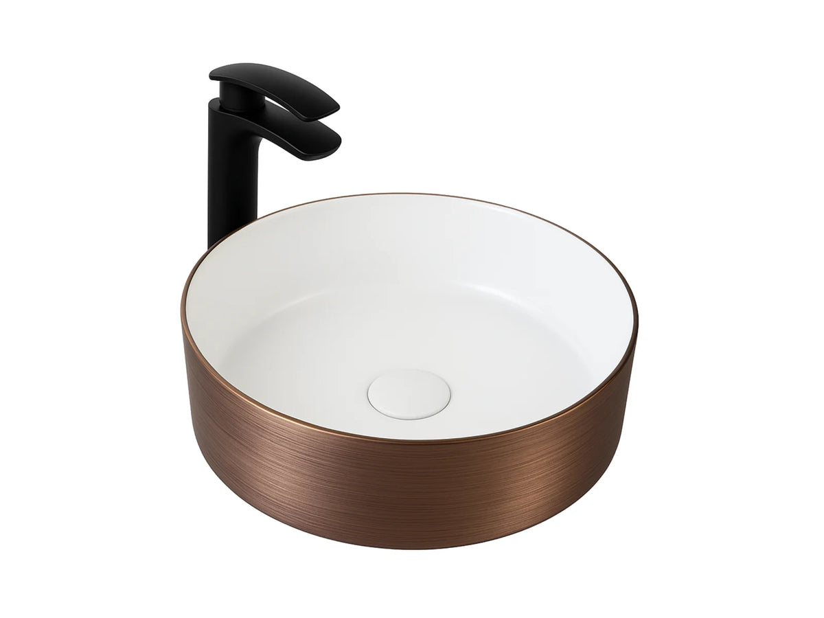 ALONI Turo Opbouw Waskom met Reliëf 36 cm Keramiek Goud, Koper, Zilver of Zwart - foto 6