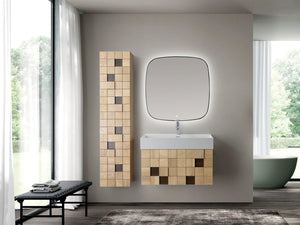 ALONI Wonda Square Wastafel 80 cm of 120 cm Dubbel Kunstmarmer Mat Wit Zonder Kraangat - foto 4