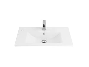 Creavit SU Keramische Wastafel 60, 80 of 100 cm 1 Kraangat Overloop Glanzend Wit - foto 2