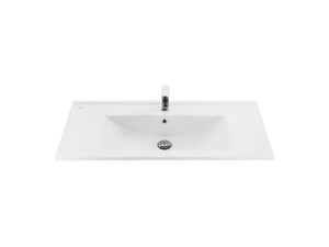 Creavit SU Keramische Wastafel 60, 80 of 100 cm 1 Kraangat Overloop Glanzend Wit - foto 3