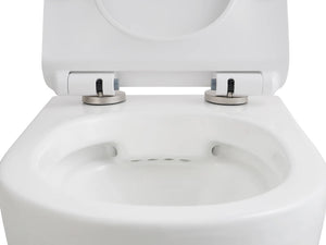 ALONI Eco Hangtoilet Randloos Compact 49 cm Inclusief Softclose Zitting Glanzend Wit - foto 4