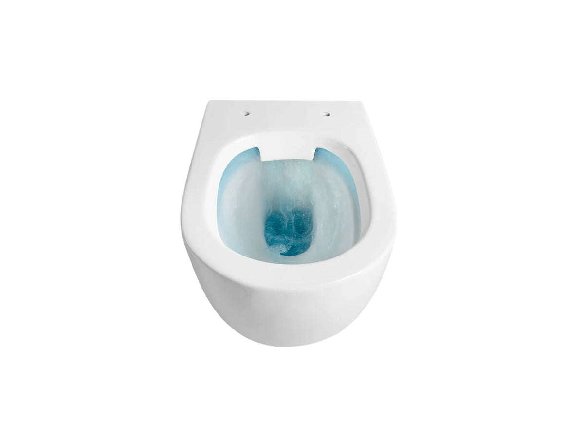 ALONI Eco Hangtoilet Randloos Compact 49 cm Inclusief Softclose Zitting Glanzend Wit - foto 3