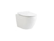 ALONI Eco Hangtoilet Randloos Compact 49 cm Inclusief Softclose Zitting Glanzend Wit