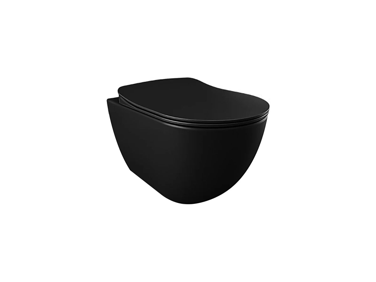 Creavit Free Hangtoilet Randloos 51 cm Mat Wit of Mat Zwart Zonder Zitting - foto 2