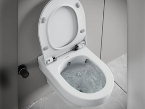 Creavit Ness Hangtoilet met Bidetsproeier 360° Flush Randloos Glanzend Wit - foto 3