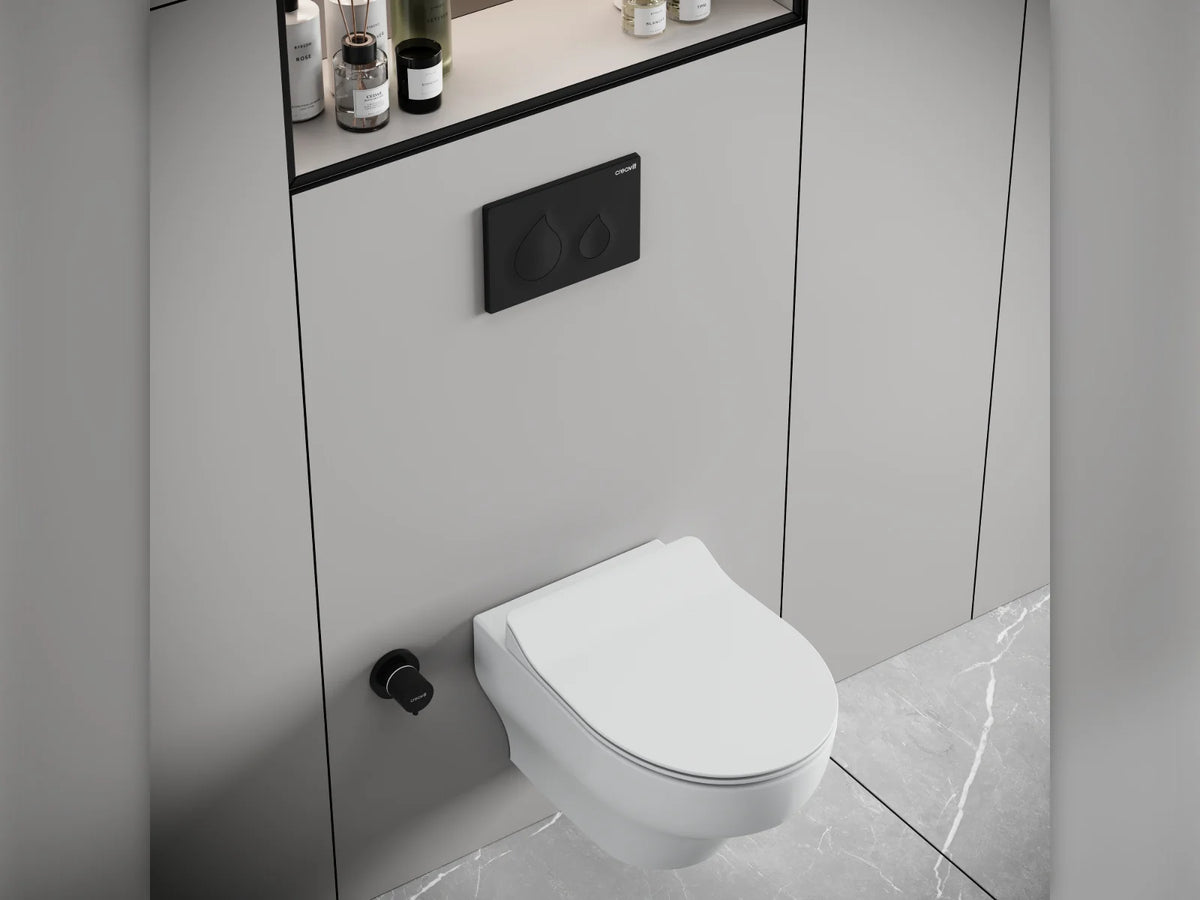 Creavit Ness Hangtoilet met Bidetsproeier 360° Flush Randloos Glanzend Wit - foto 6