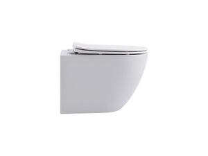 ALONI Pro Hangtoilet 360° Flush Randloos Compact 49 cm Softclose Zitting Wit, Mat Wit of Mat Zwart - foto 4