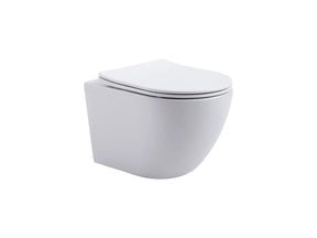 ALONI Pro Hangtoilet 360° Flush Randloos Compact 49 cm Softclose Zitting Wit, Mat Wit of Mat Zwart