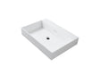 ALONI Wonda Square Wastafel 80 cm of 120 cm Dubbel Kunstmarmer Mat Wit Zonder Kraangat