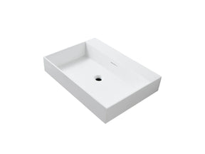 ALONI Wonda Square Wastafel 80 cm of 120 cm Dubbel Kunstmarmer Mat Wit Zonder Kraangat