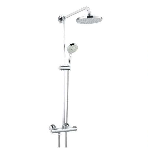 Comfort Line Lola compleet douchesysteem met regendouche, handdouche en thermostaatkraan in chroom.