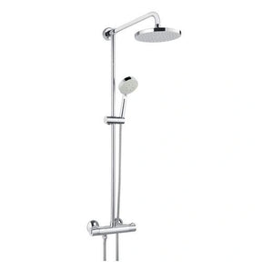 Comfort Line Lola compleet douchesysteem met regendouche, handdouche en thermostaatkraan in chroom.