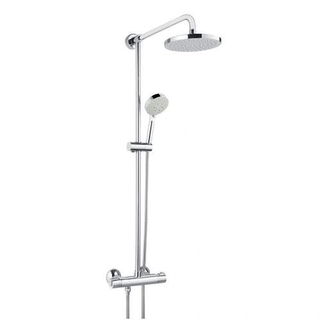Comfort Line Lola compleet douchesysteem met regendouche, handdouche en thermostaatkraan in chroom.