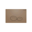 Creavit rechthoekig bedieningspaneel mat cappuccino met twee spoelknoppen voor inbouwreservoir.
