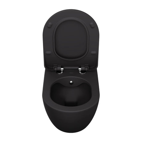 hangtoilet mat antraciet creavit free randloos rvs bidetsproeier 51cm exclusief zitting bouwshop utrecht