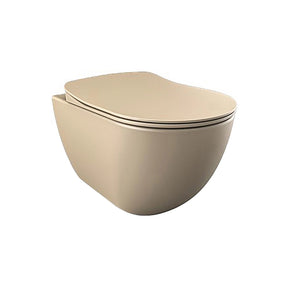 wc-zitting mat cappuccino creavit duck d-model soft close quick release duroplast rvs scharnieren