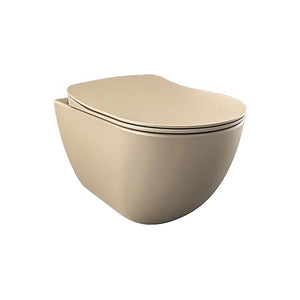wc-zitting mat cappuccino creavit duck d-model soft close quick release duroplast rvs scharnieren