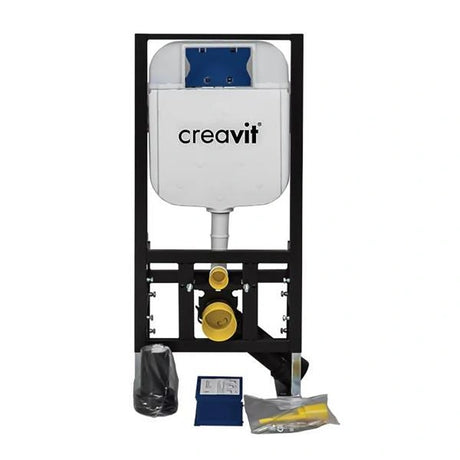 Creavit universeel inbouwreservoir met 3-6 liter spoelsysteem voor wandclosets.