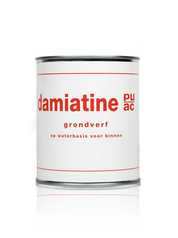 Blik Damiatine watergedragen grondverf voor binnenschilderwerk op hout en gips