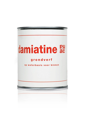 Blik Damiatine watergedragen grondverf voor binnenschilderwerk op hout en gips