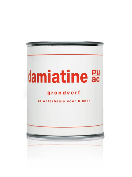 Blik Damiatine watergedragen grondverf voor binnenschilderwerk op hout en gips