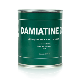 Blik Damiatine kras- en slijtvaste zijdeglanslak op waterbasis in het wit voor binnen
