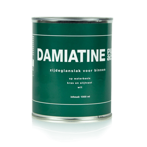 Blik Damiatine kras- en slijtvaste zijdeglanslak op waterbasis in het wit voor binnen