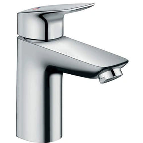 Hansgrohe Logis 100 Coolstart wastafelmengkraan in chroom zonder afvoerplug.