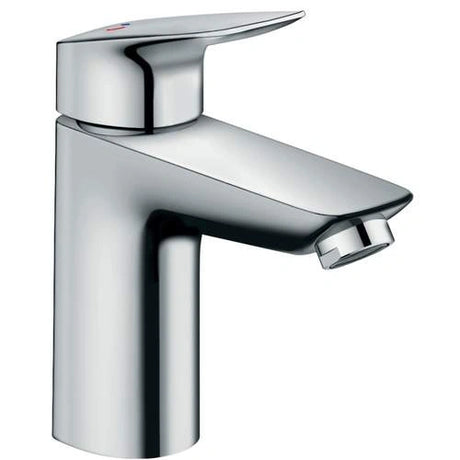 Hansgrohe Logis 100 Coolstart wastafelmengkraan in chroom zonder afvoerplug.