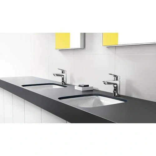 Hansgrohe Logis 100 Coolstart wastafelmengkraan in chroom zonder afvoerplug.