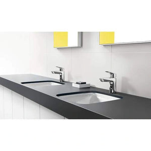 Hansgrohe Logis 100 Coolstart wastafelmengkraan in chroom zonder afvoerplug.