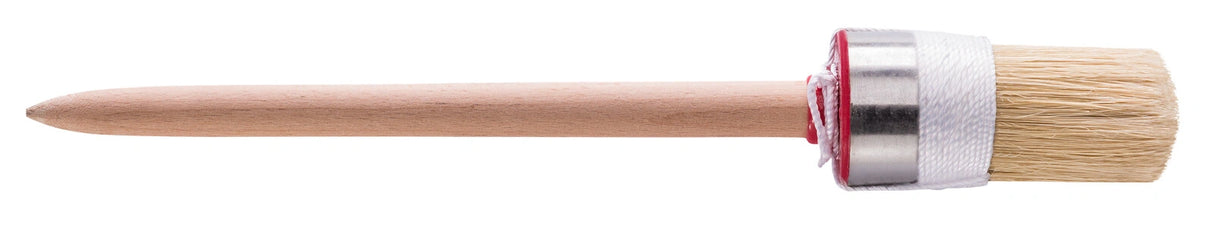 Hardy Select serie 10 ronde schilderskwast met houten steel en Naturmix varkenshaar.