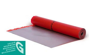 Heat-Foil 10dB rol ondervloer voor clicklaminaat op traditionele vloerverwarming.