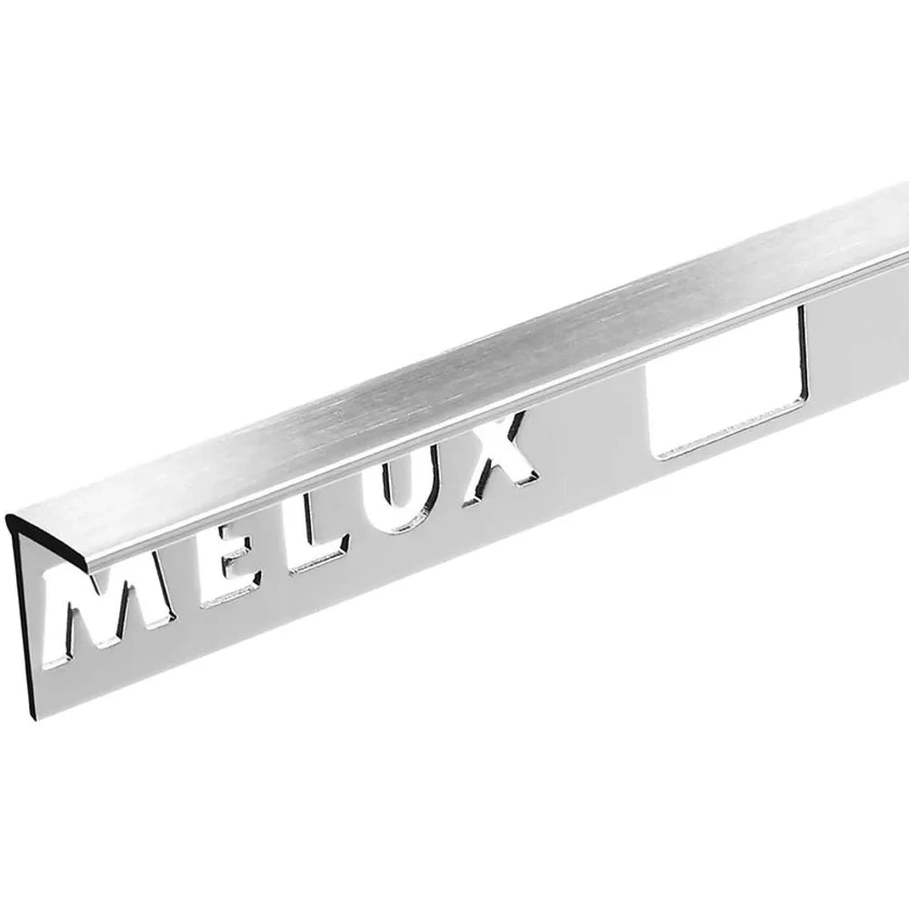 Homelux chroom aluminium afsluitprofiel recht model voor tegels tot 11mm dikte.