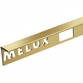 Homelux goud geborsteld aluminium afsluitprofiel recht model voor tegels tot 11mm dikte.