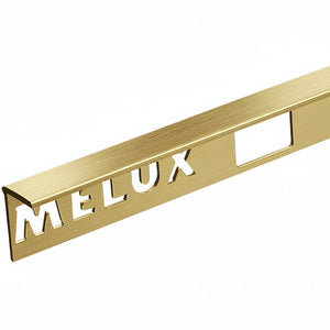 Homelux goud geborsteld aluminium afsluitprofiel recht model voor tegels tot 11mm dikte.