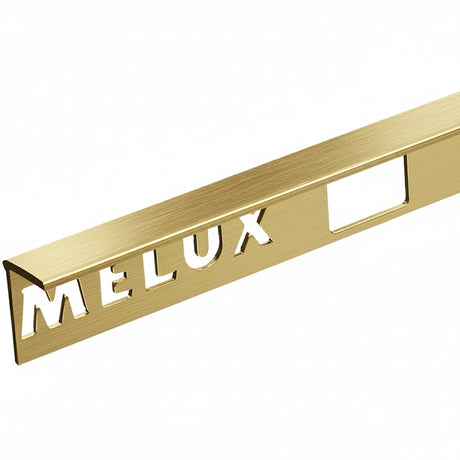 Homelux goud geborsteld aluminium afsluitprofiel recht model voor tegels tot 11mm dikte.