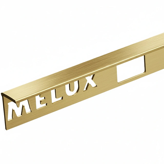 Homelux goud geborsteld aluminium afsluitprofiel recht model voor tegels tot 11mm dikte.