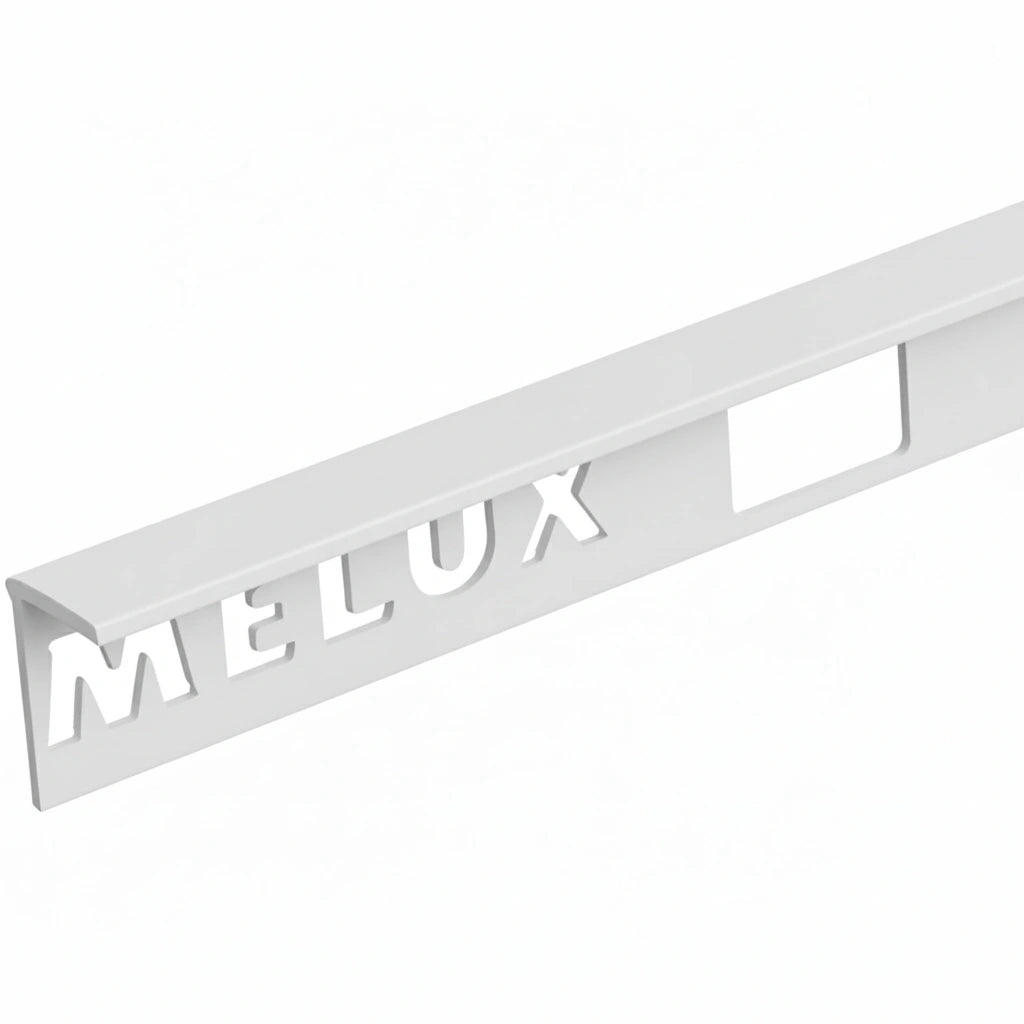 Homelux mat wit aluminium afsluitprofiel recht model voor tegels tot 11mm dikte.