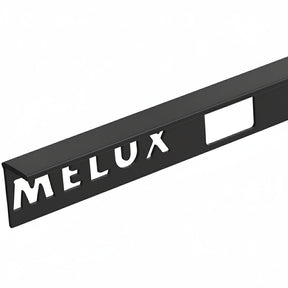 Homelux mat zwart aluminium afsluitprofiel recht model voor tegels tot 11mm dikte.