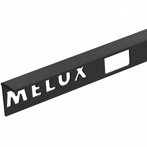 Homelux mat zwart aluminium afsluitprofiel recht model voor tegels tot 11mm dikte.