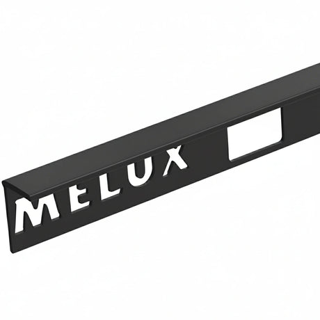 Homelux mat zwart aluminium afsluitprofiel recht model voor tegels tot 11mm dikte.