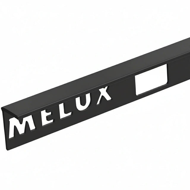Homelux mat zwart aluminium afsluitprofiel recht model voor tegels tot 11mm dikte.
